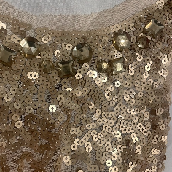 Elegant Gold Sequins Mesh Tank top - Picture 16 of 16